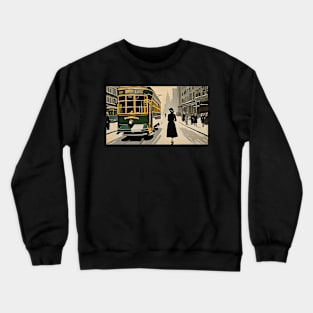 The Art of Trams - New Realism Style - Mugs For Transit Lovers Crewneck Sweatshirt